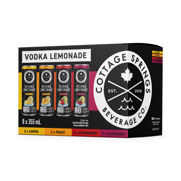 MyNSLC Cottage Springs Vodka Lemonade Mixed 8 Pk Cans