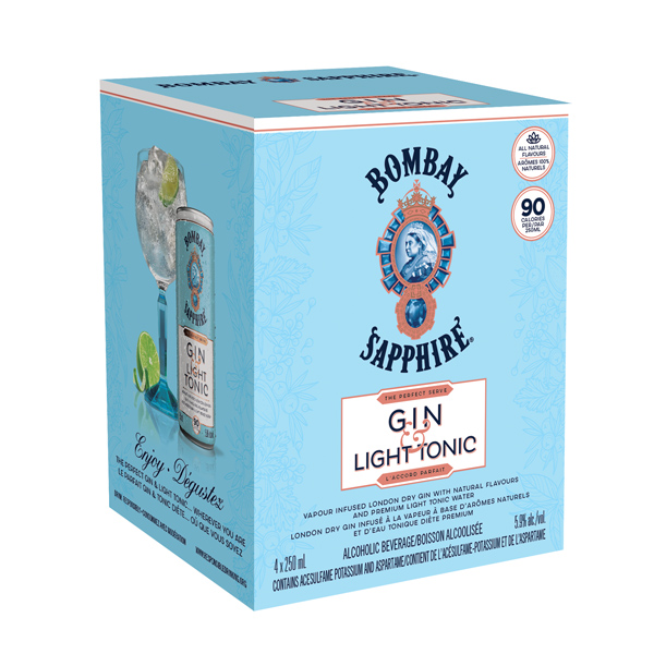 MyNSLC Bombay Gin & Tonic Light 4 Pack Can