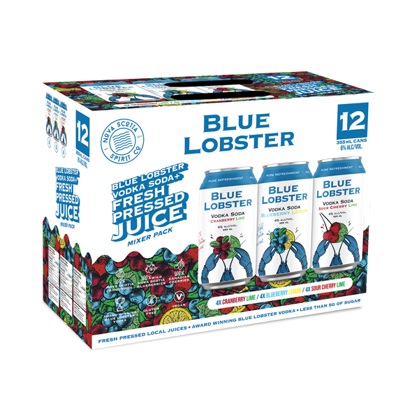 MyNSLC | Blue Lobster Vodka Soda Fresh Pressed Juice Mixer Pack