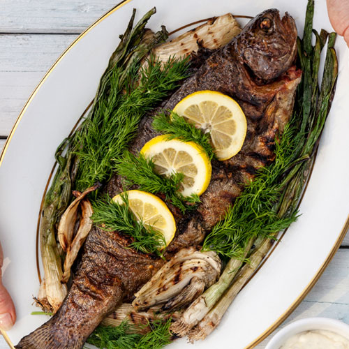 MyNSLC Grilled Whole Trout with Lemon Caper Aioli
