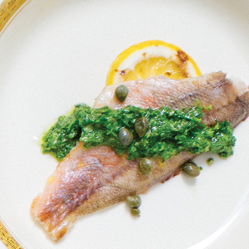 MyNSLC Whole fish with salsa verde is baked and makes a great main course
