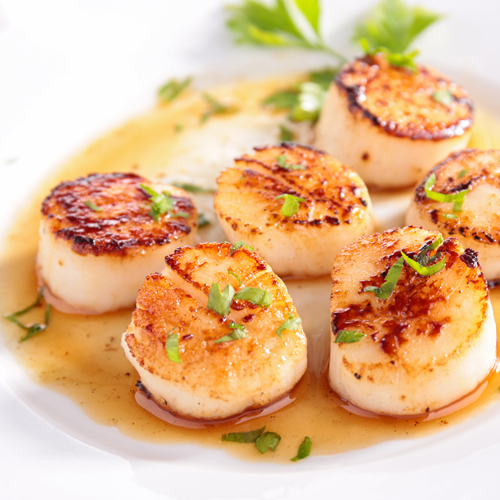 Broiled Parmesan Crusted Sea Scallops
