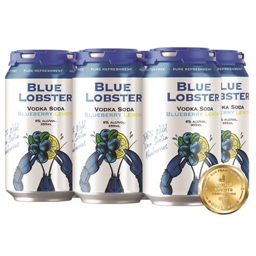 Blue Lobster Blueberry Lemon Vodka Soda