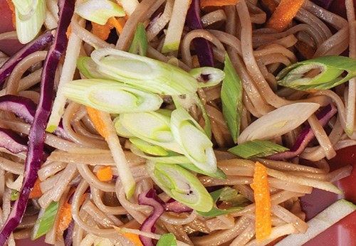 Soba noodle salad