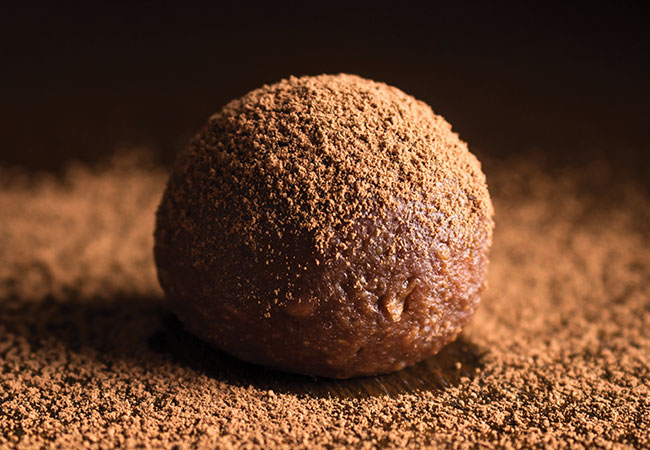 A chocolate truffle