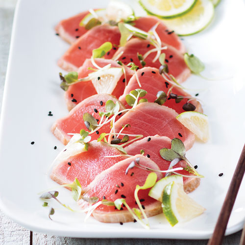 Thinly sliced tuna