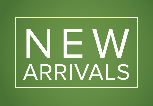 A green graphic that reads, 'New Arrivals.'