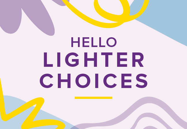 Pastel shapes with headline 