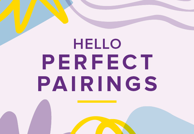 Pastel shapes with headline 