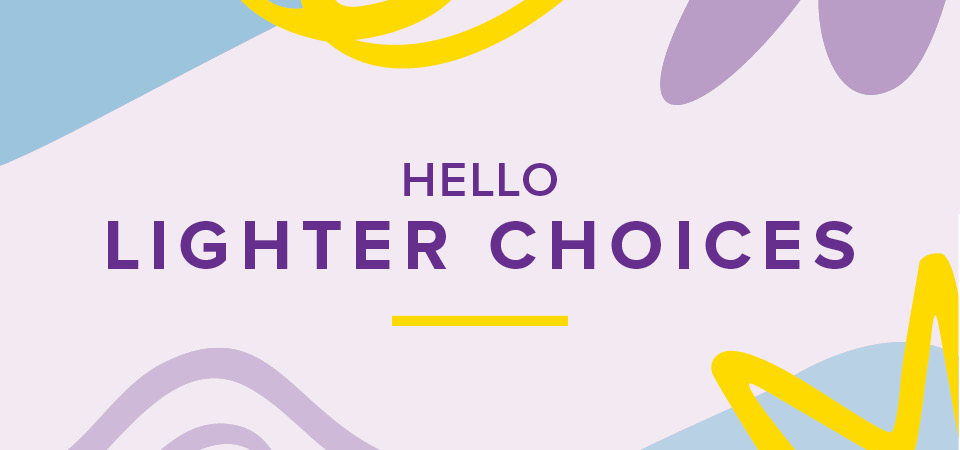 Pastel shapes with headline 