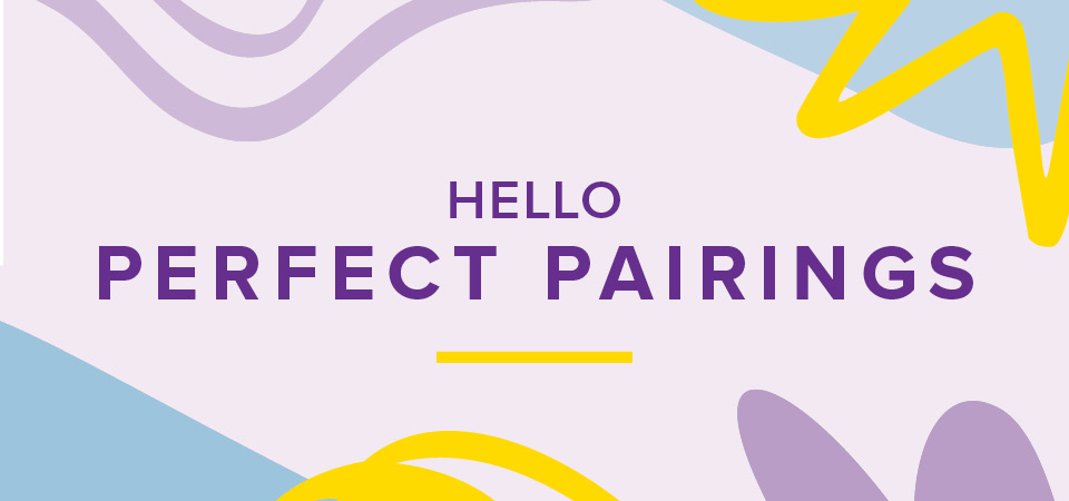 Pastel shapes with headline 