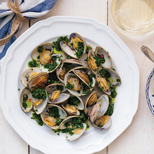 Clams with Salsa Verde