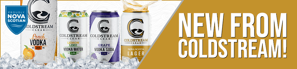 New from Coldstream. Peach Vodka, Lemon Lime Vodka Water, Grape Vodka Soda, Coldstream Lager