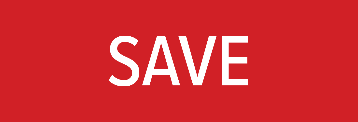 Red background with white text 