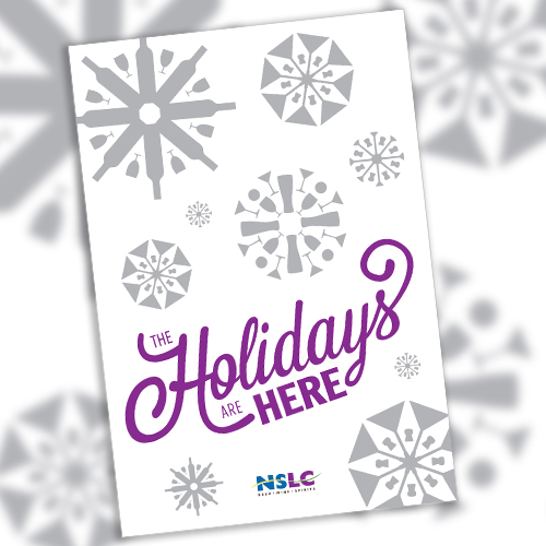 A NSLC Holiday card that says 