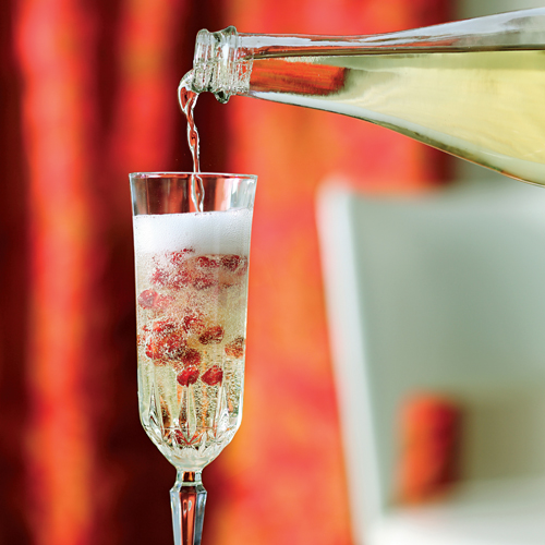 MyNSLC Elderflower Pomegranate Sparkling Cocktail is fragrant and zesty