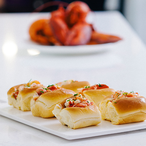 Puff pastry rolls on a plate