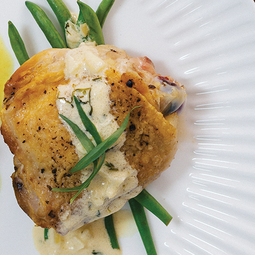 Pan roasted chicken w mustard tarragon cream recipe